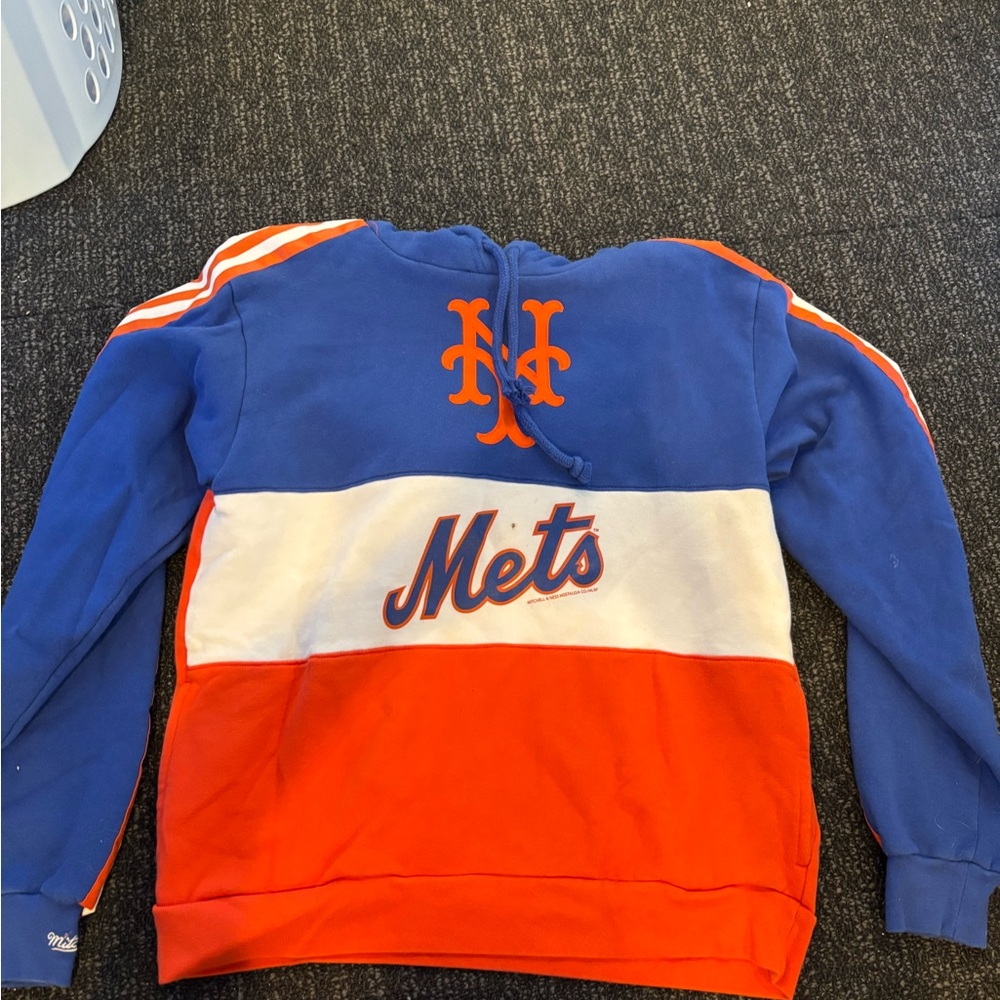 Blue and Orange Jacket with Logo and Script